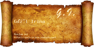 Gál Irina névjegykártya