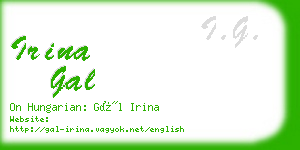 irina gal business card